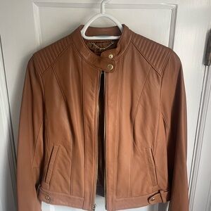 Cole Haan Women's Brown Leather Jacket